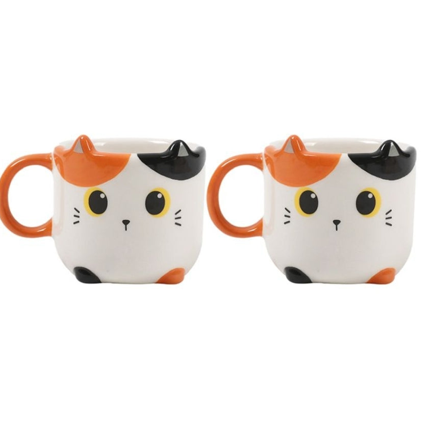 Conjunto 2 Chávenas Café Gato Malhado