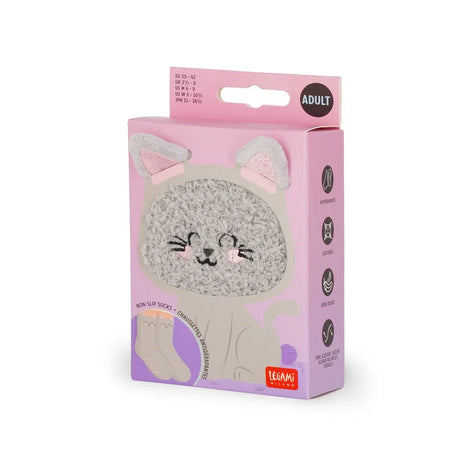 Meias Antiderrapante 3D Gato Tamanho 35-42 Legami