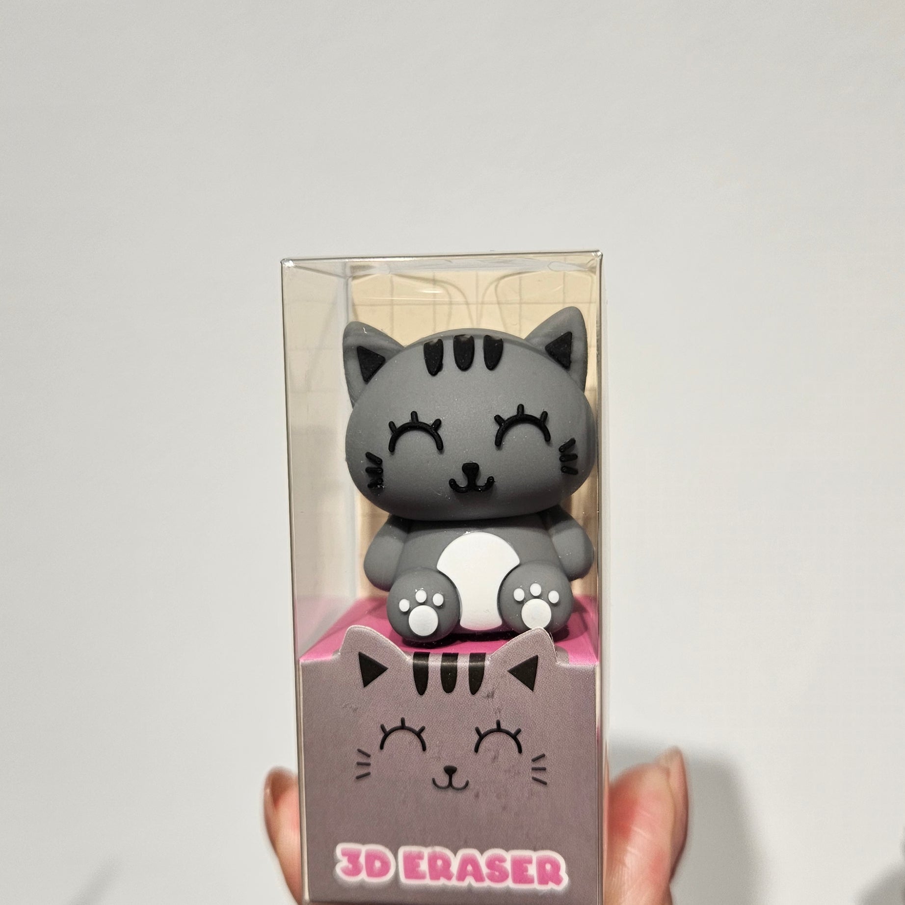 Borracha 3D Gato Cinza