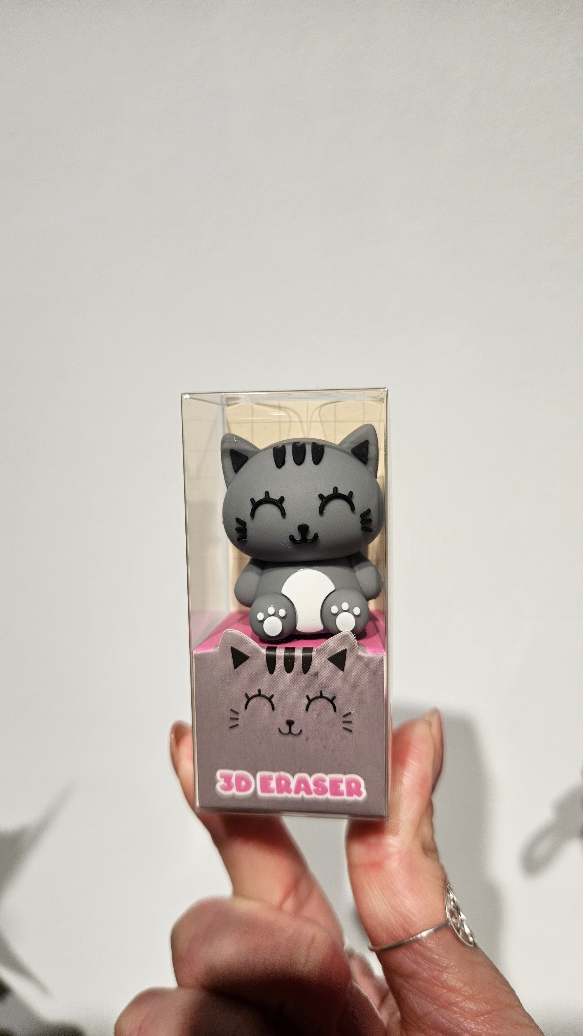 Borracha 3D Gato Cinza