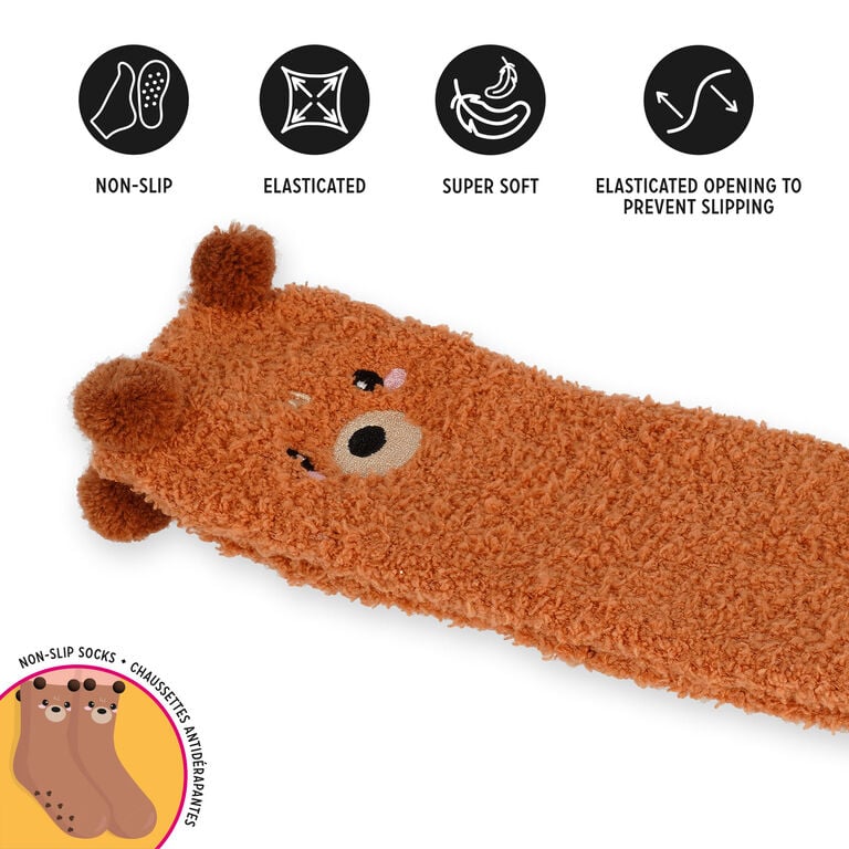 Meias Antiderrapante 3D Urso Tamanho 26-34 Legami