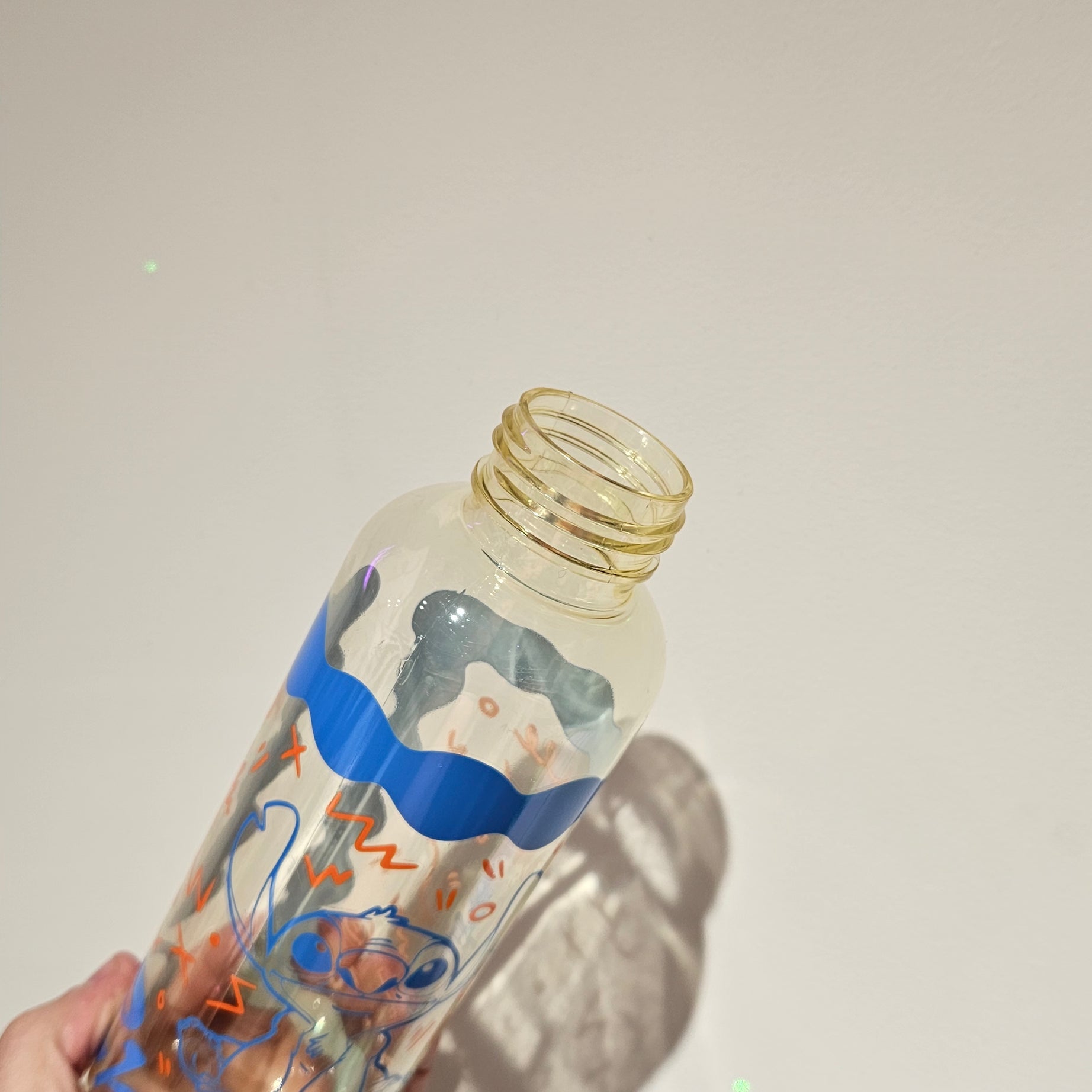 Garrafa Stitch Com Fita Laranja