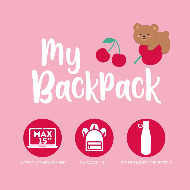 Mochila Ursinho Cerejas Legami