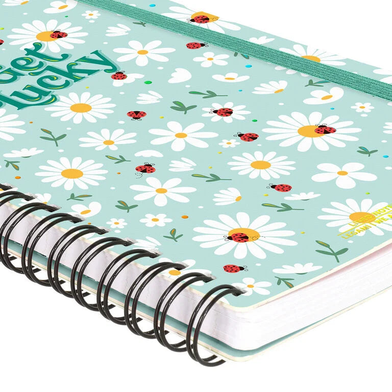 Caderno A5 em Espiral Pautado com Folha de Autocolantes Joaninha Legami
