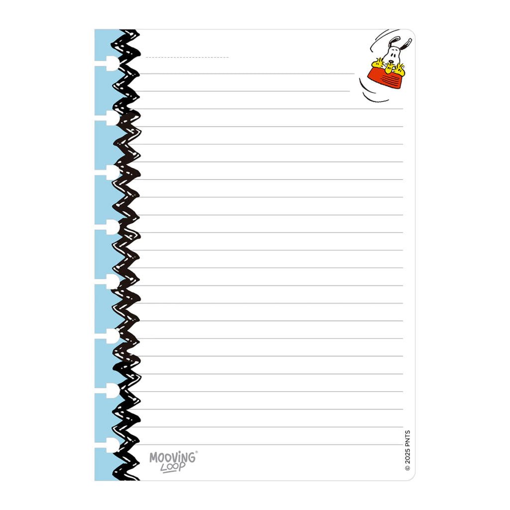 Recarga A5 com Vários Acessórios para Caderno Sistema de Discos Inteligente Snoopy