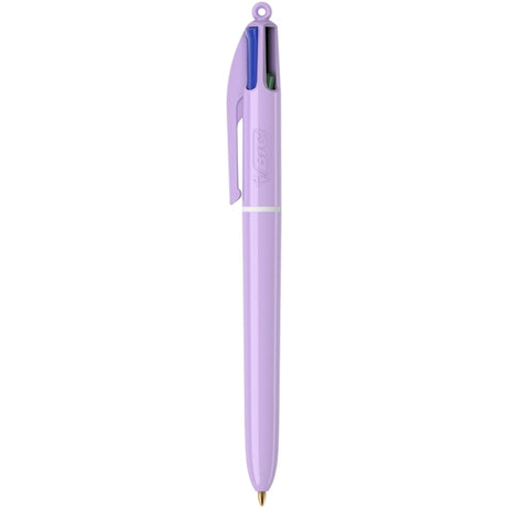 Caneta BIC com 4 Cores Lilás Pastel
