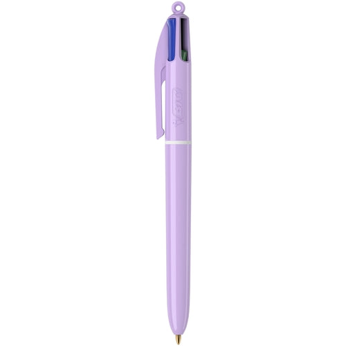 Caneta BIC com 4 Cores Lilás Pastel