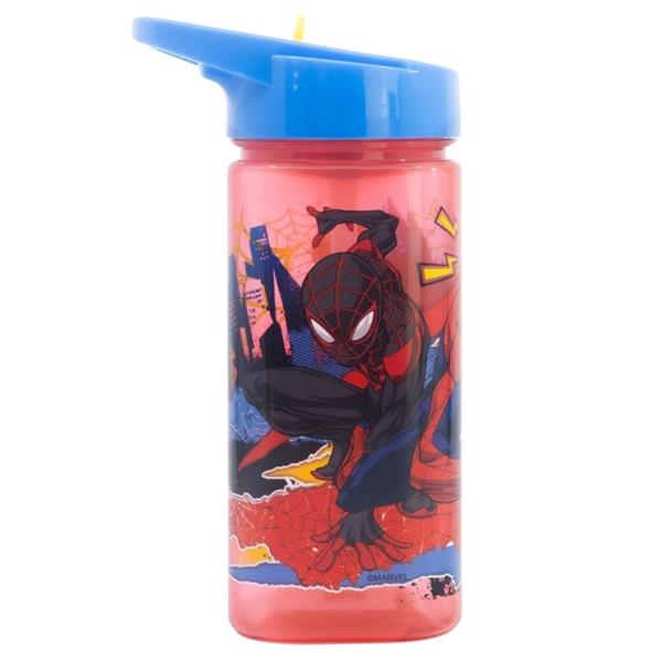 Garrafa com Palhinha Homem Aranha 510ml