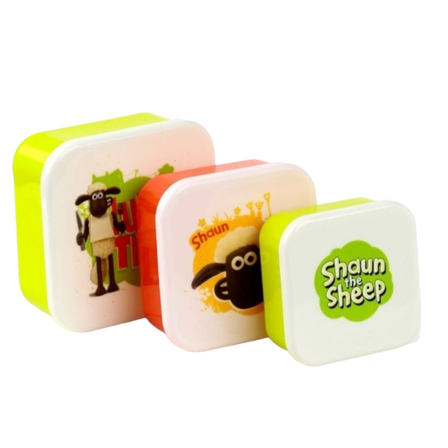 Conjunto 3 Caixas de Lanche Shaun The Sheep