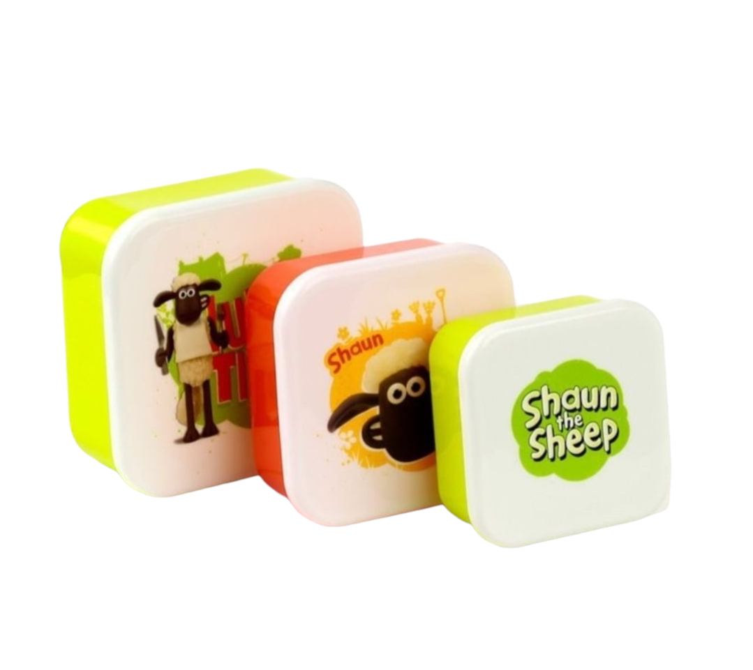 Conjunto 3 Caixas de Lanche Shaun The Sheep