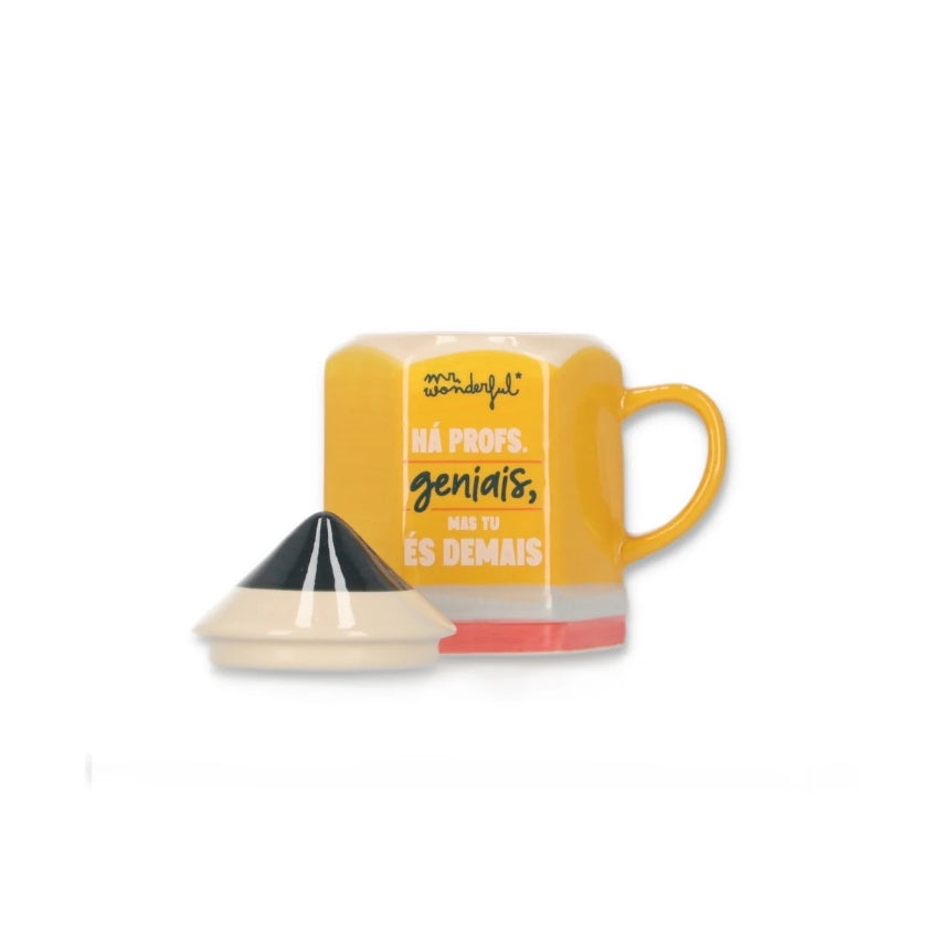 Caneca 3D Mr.Wonderful Professor - Há Profs. Geniais, Mas Tu És Demais
