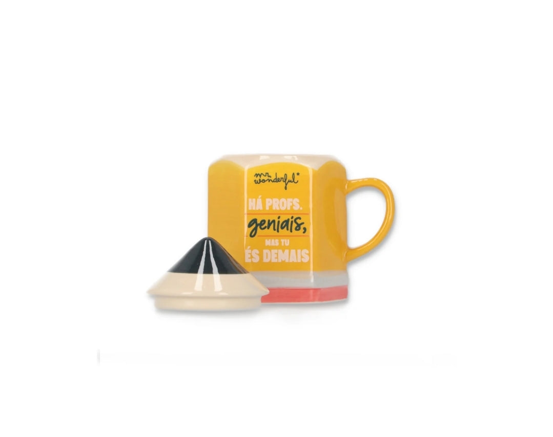 Caneca 3D Mr.Wonderful Professor - Há Profs. Geniais, Mas Tu És Demais