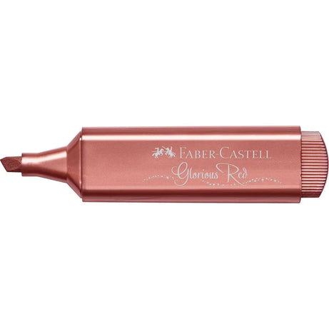 Sublinhador Metálico Vermelho Glorioso com Glitter Faber-Castell