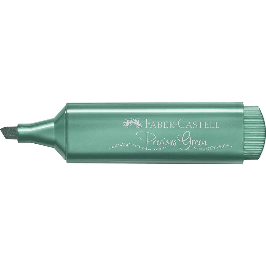 Sublinhador Metálico Verde Precioso com Glitter Faber-Castell