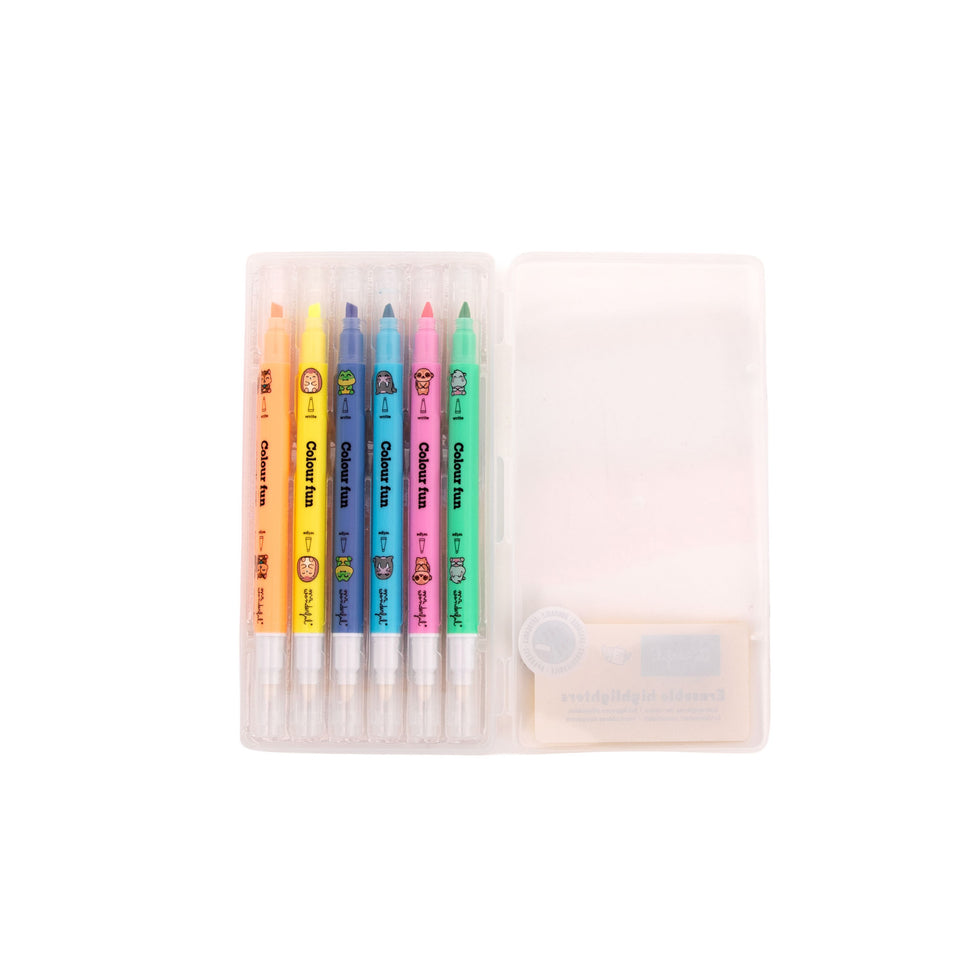 Conjunto 6 Sublinhadores Apagáveis Mr.Wonderful