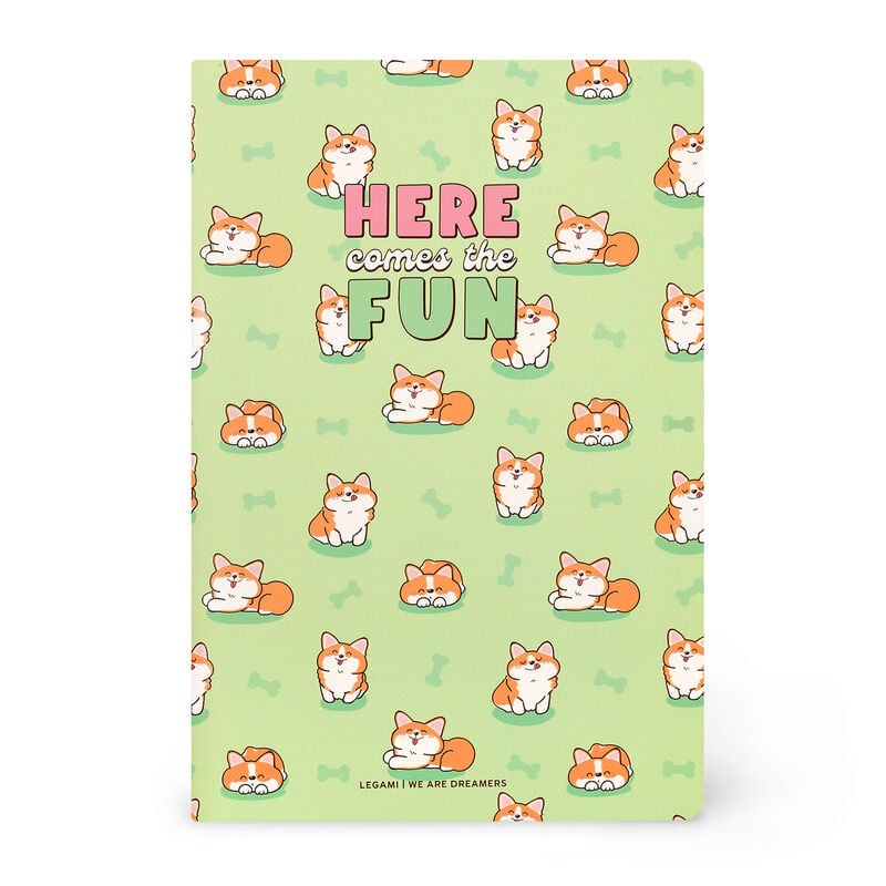 Caderno Grande B5 Pautado Corgi Legami