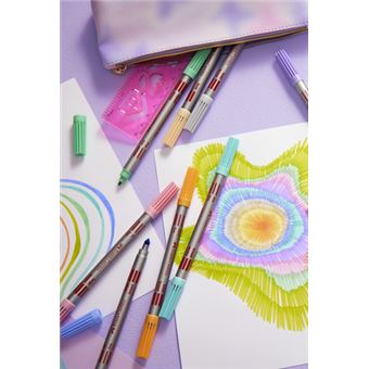 Conjunto 10 Marcadores Dupla Ponta Tons Pastel Faber-Castell