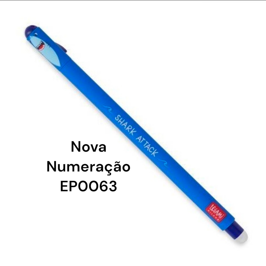 Caneta Apagável Tubarão Nova Numeração EP0063 - Legami