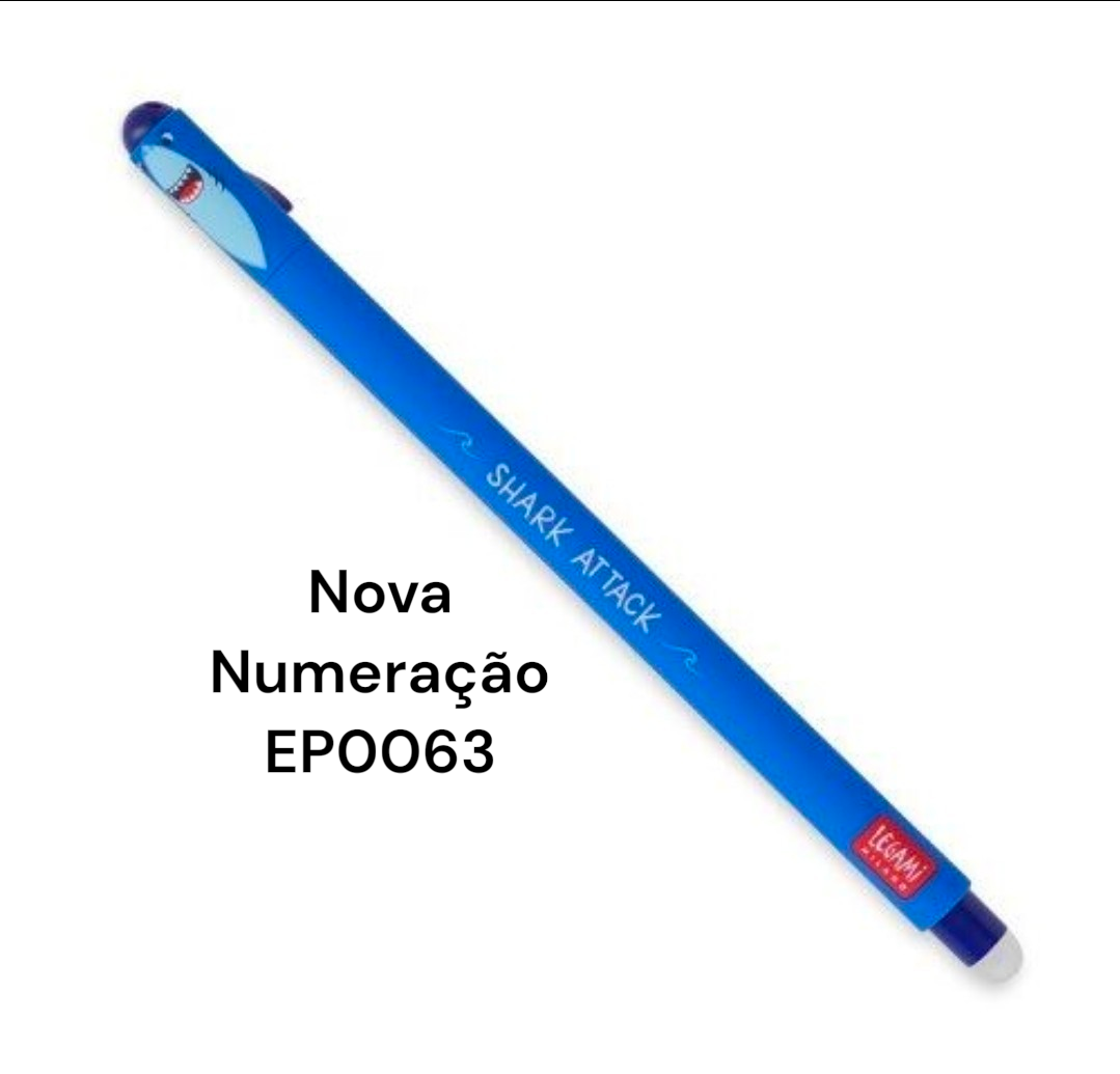 Caneta Apagável Tubarão Nova Numeração EP0063 - Legami