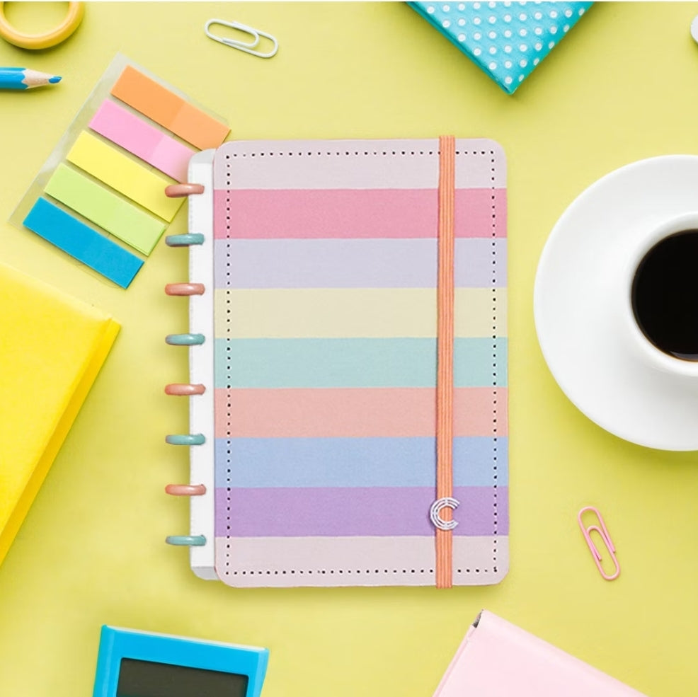 Caderno Inteligente  A5 Arco-íris Pastel