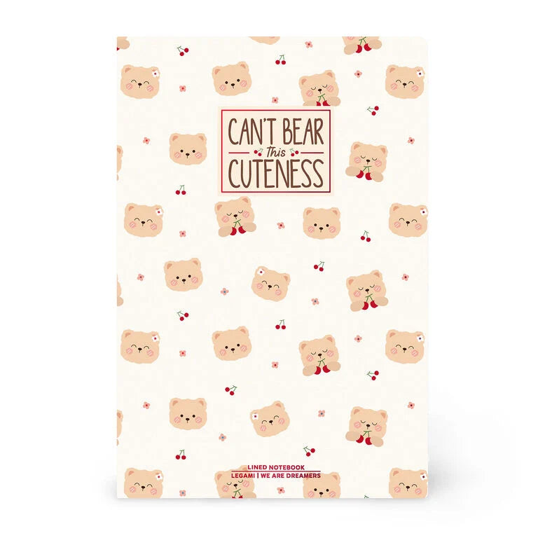 Caderno A5 Pautado Urso Legami