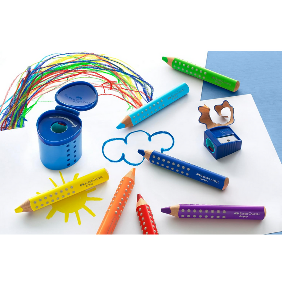 Conjunto 6 Lápis Colorir Grippy Multisuperfície com Afia Faber-Castell
