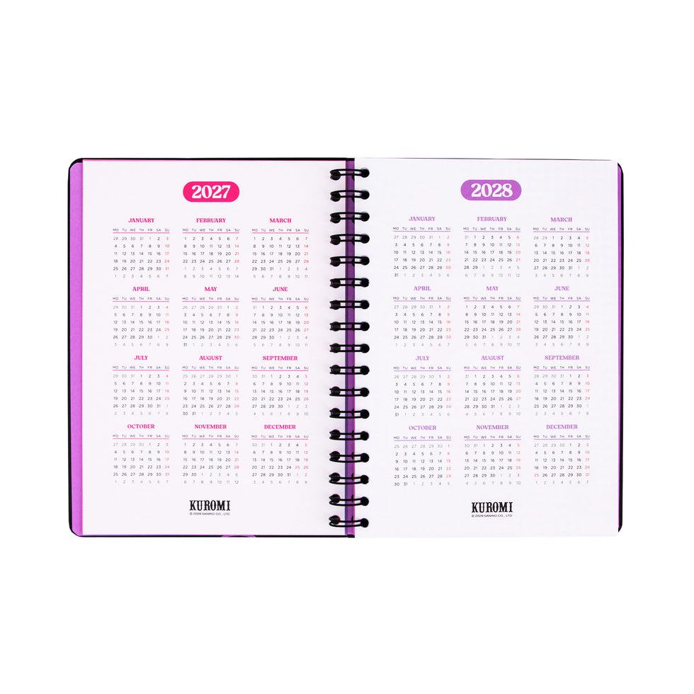 Agenda Semanal 2027 Multilingue Mr.Wonderful Kuromi