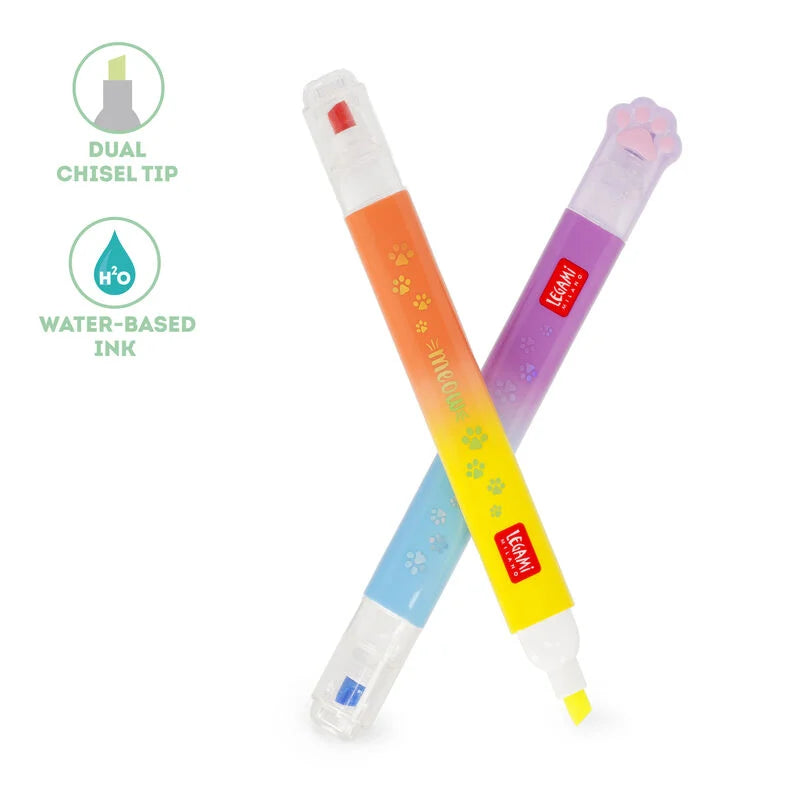 Sublinhadores Dupla Ponta Meow Legami