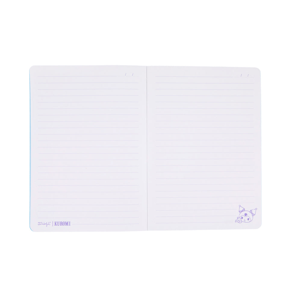 Caderno A5 Kuromi Pautado Mr.Wonderful