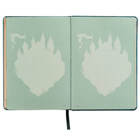 Caderno Premium A5 Pautado com Folhas Ilustradas e  Autocolantes Harry Potter