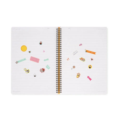 Caderno A4 Pautado Espiral Sushi Cat Legami