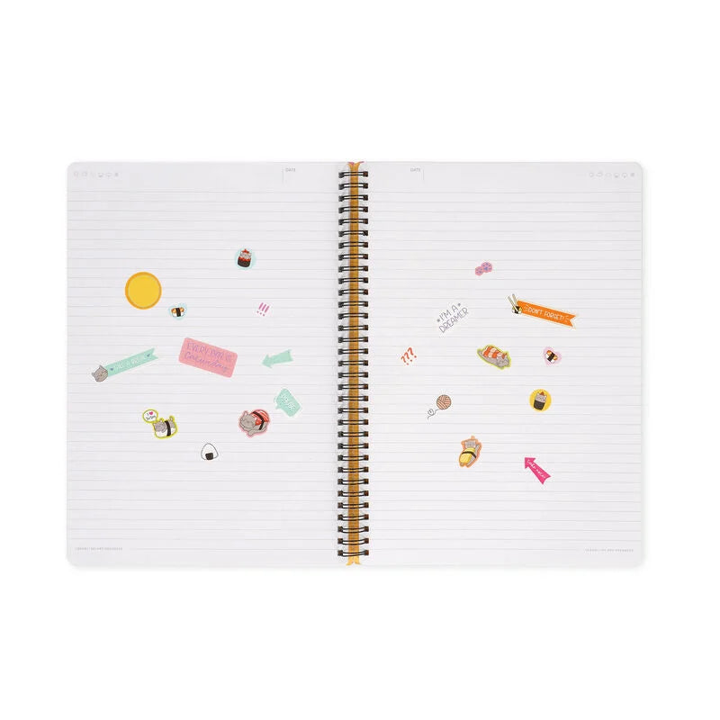 Caderno A4 Pautado Espiral Sushi Cat Legami