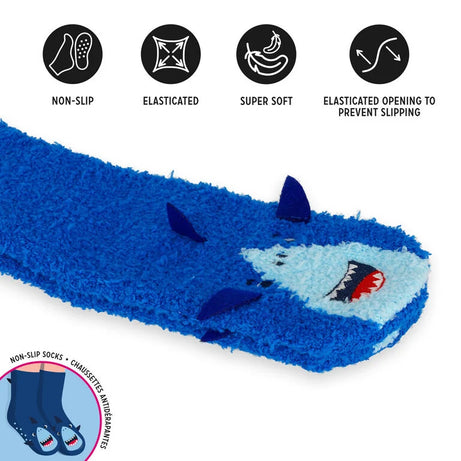 Meias Antiderrapante 3D Tubarão Tamanho 26-34 Legami