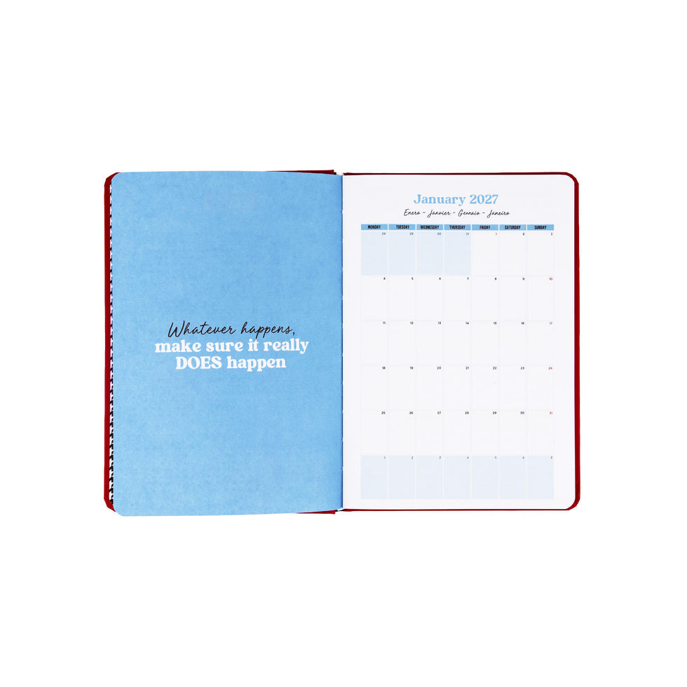 Agenda Semanal 2027 Multilingue Mr.Wonderful com Suporte para Telemóvel