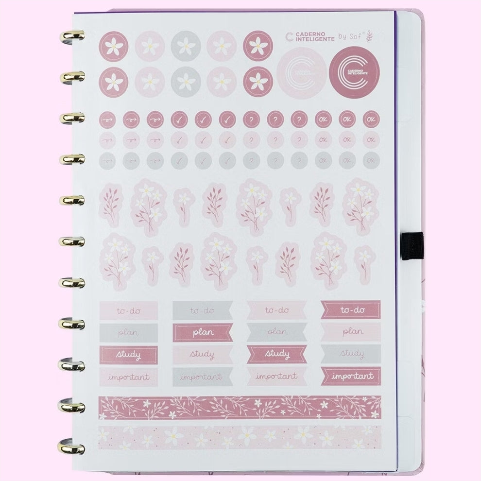 Caderno Inteligente A4 Pink Blossom by Sof Martins Grande