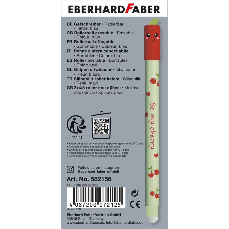 Caneta Apagável Cereja EberhardFaber