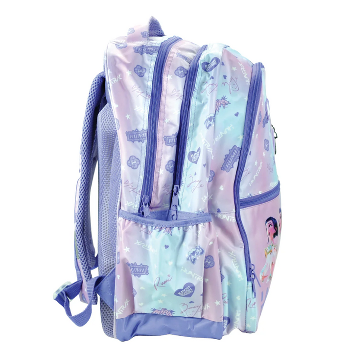Mochila K Pop Huntrix 46cm com Várias Divisórias