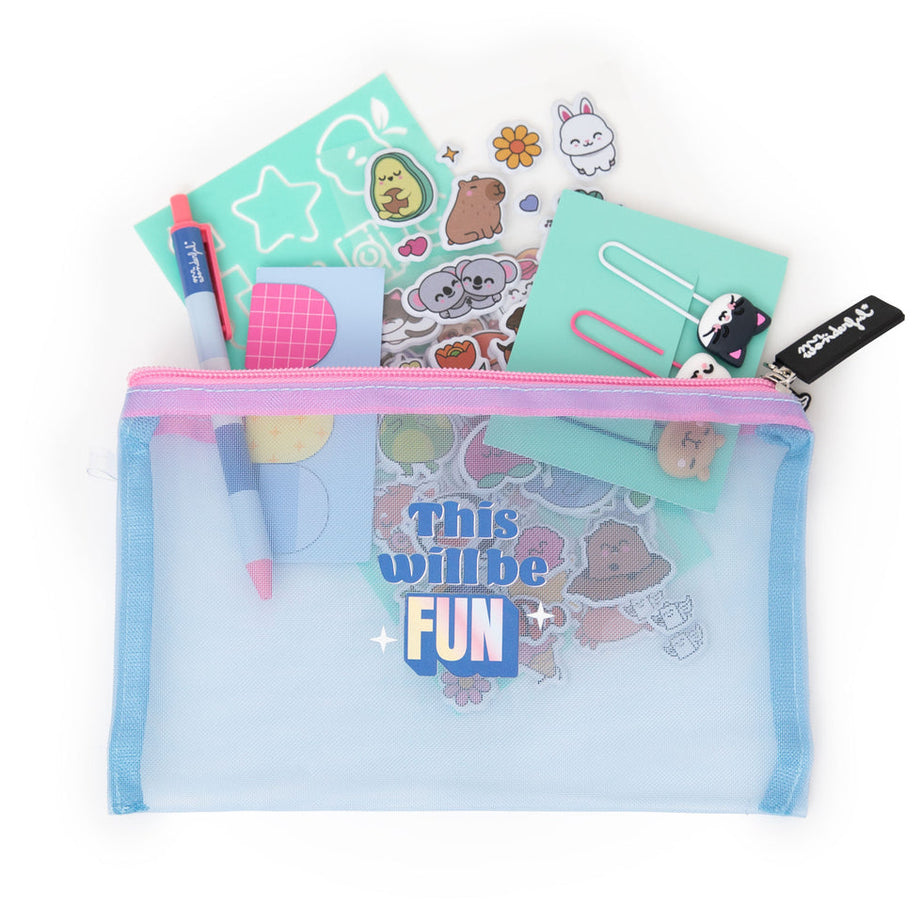 Estojo com Kit para Personalizar Caderno/Agenda - Mr.Wonderful