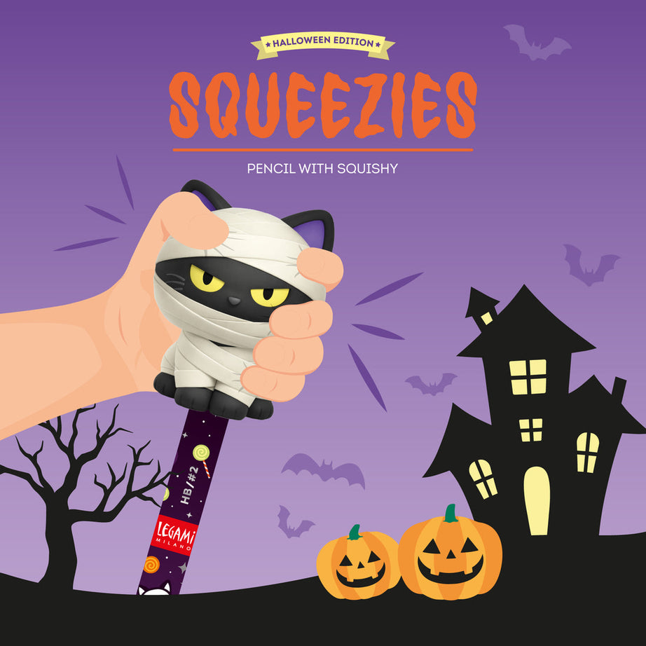 Brevemente - Lápis Squishy Gato Preto Halloween Legami