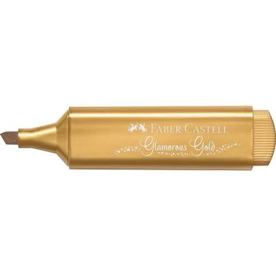 Sublinhador Metálico Dourado Glamoroso com Glitter Faber-Castell