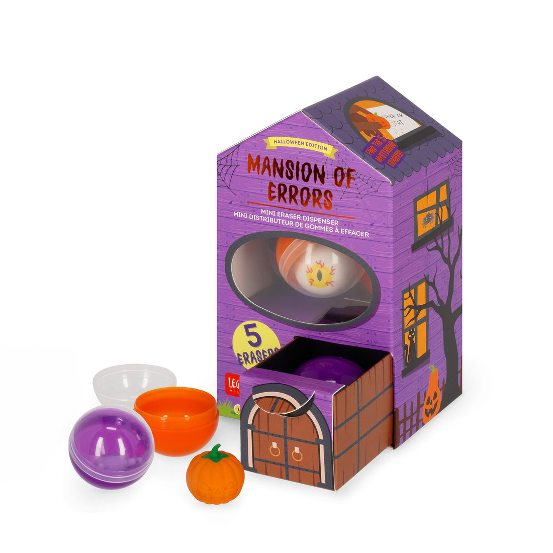 Brevemente - Dispensador com 5 Mini Borrachas Halloween Legami