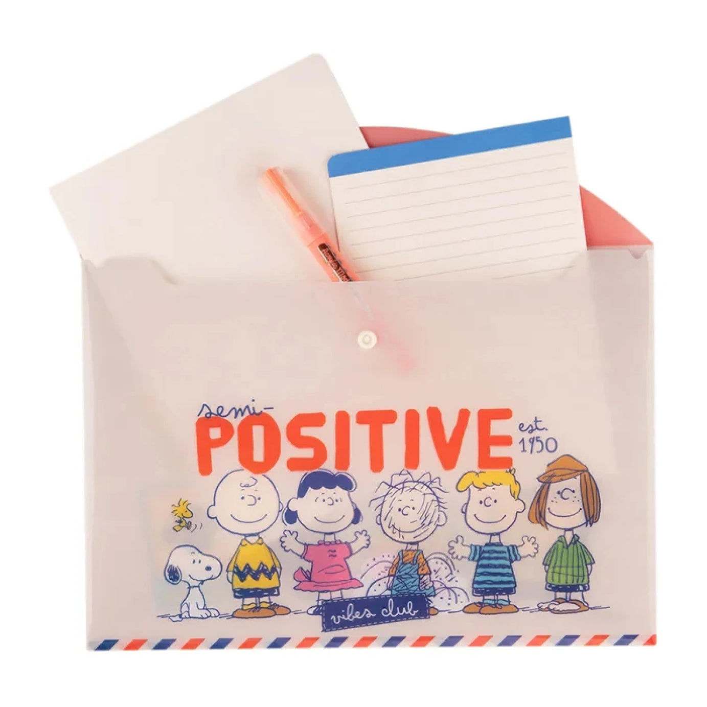 Porta Documentos A4 Snoopy com Mola
