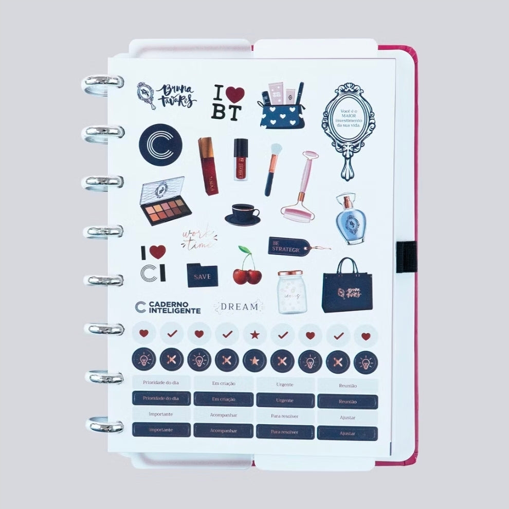 Caderno Inteligente A5 Cherry by Bruna Tavares