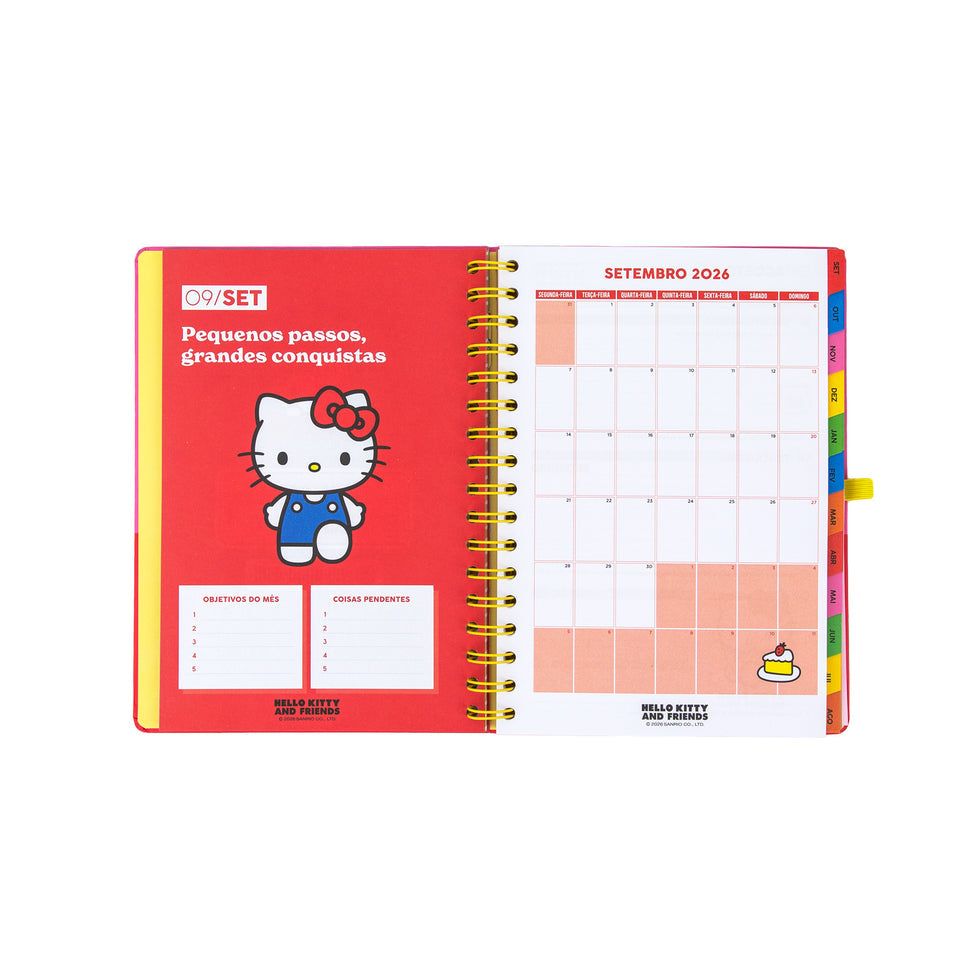 Agenda Semanal 2026/2027 Mr.Wonderful Hello Kitty & Friends "Somos a Melhor Equipa"