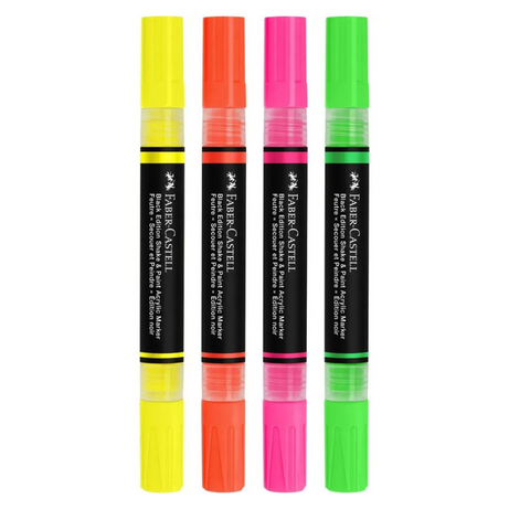 Conjunto 4 Marcadores Acrílicos Black Edition Faber-Castell