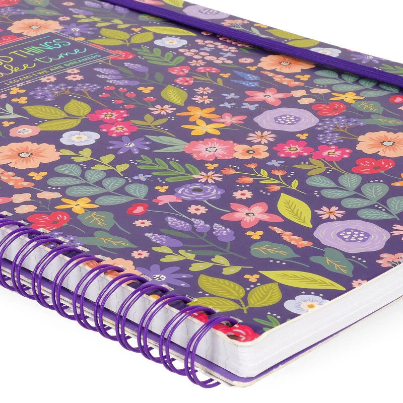 Caderno A4 Pautado Espiral Flores Legami