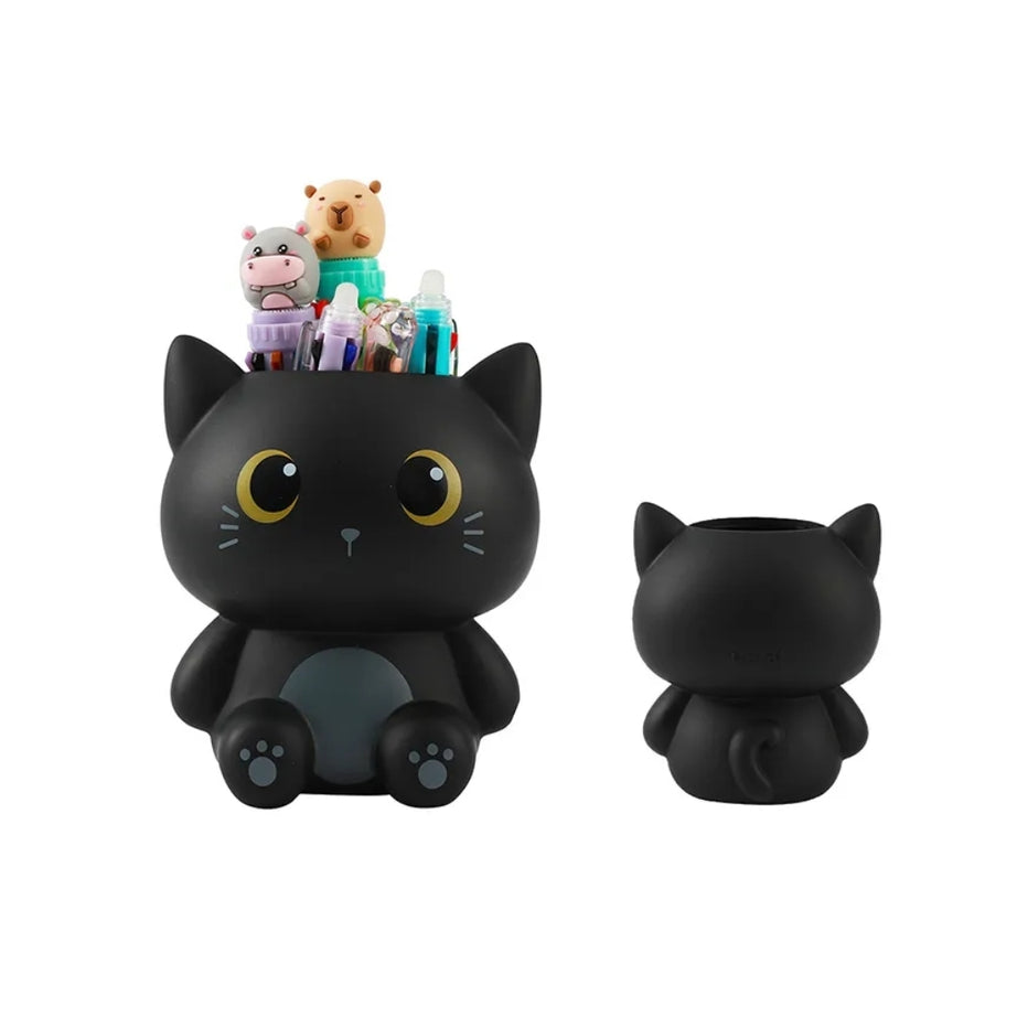 Copo de Secretária Gato Preto 3D