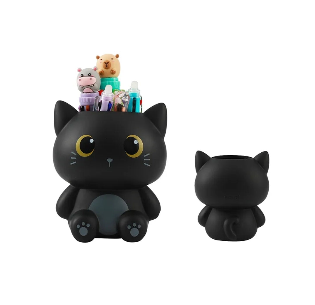 Copo de Secretária Gato Preto 3D