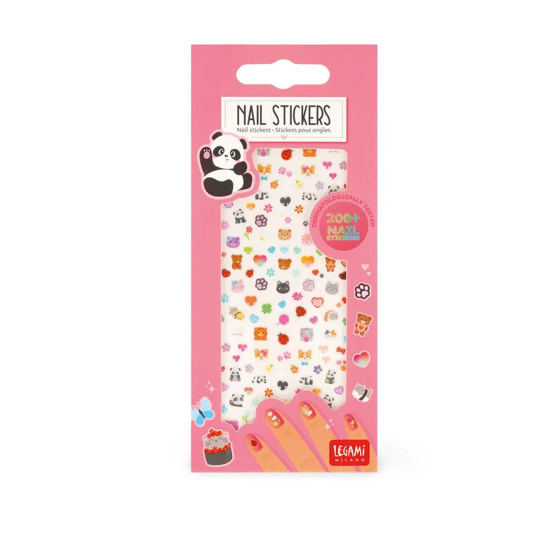 +200 Autocolantes para as Unhas Panda Legami