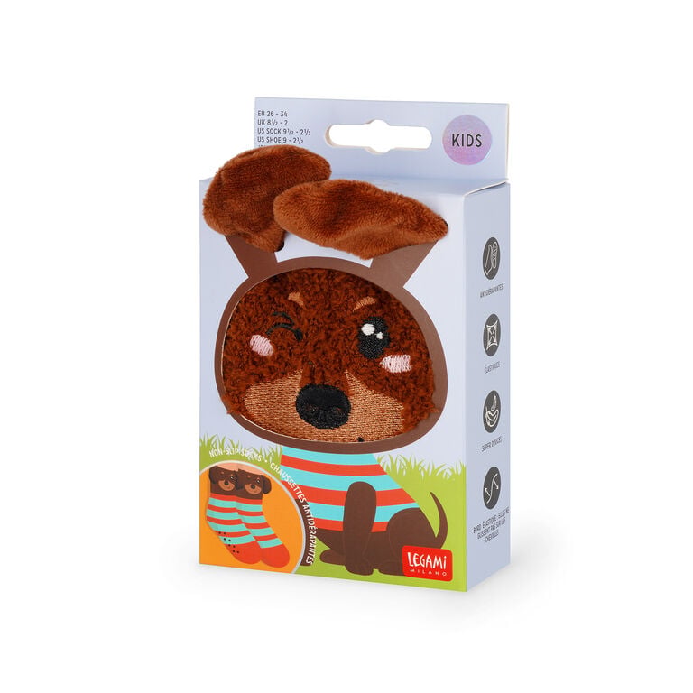 Meias Antiderrapante 3D Cão Tamanho 26-34 Legami